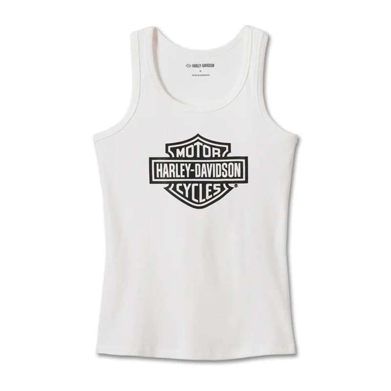 Women's Bar & Shield Tank - Bright White