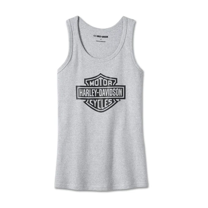 Women's Bar & Shield Tank - Light Grey Heather