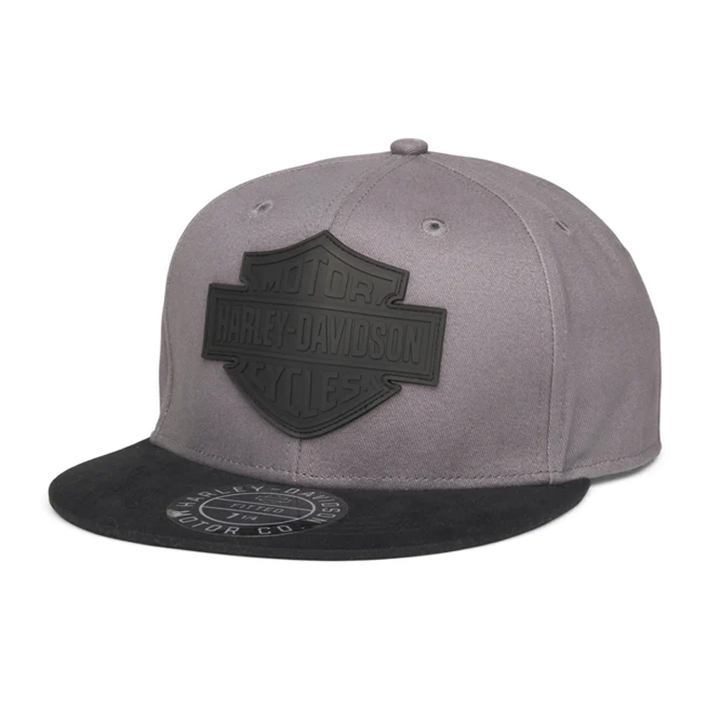 Men's Bar & Shield Logo Fitted Baseball Cap - Gray Men's Bar & Shield Logo Fitted Baseball Cap - Gray