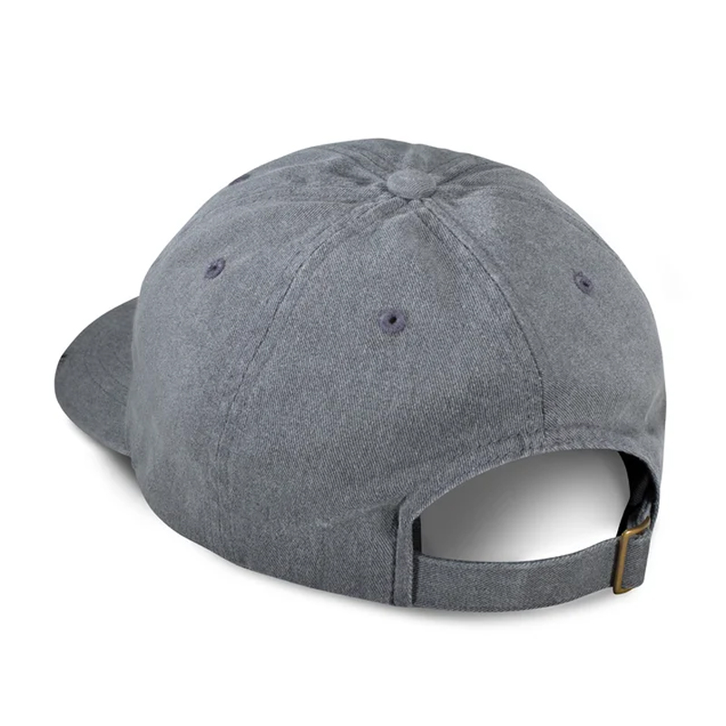 Grey Frayed Logo Adjustable Cap