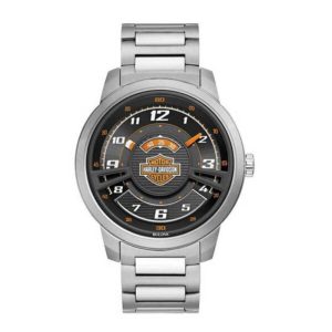 Men's Bar & Shield Black Multi-Layer Stainless Steel Watch