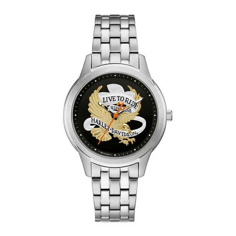 Women’s Live To Ride Eagle Stainless Steel Watch, Silver