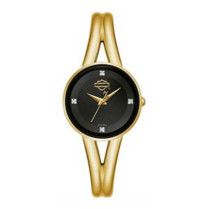 Women’s B&S Logo Gold-Tone Diamond Stainless Steel Watch