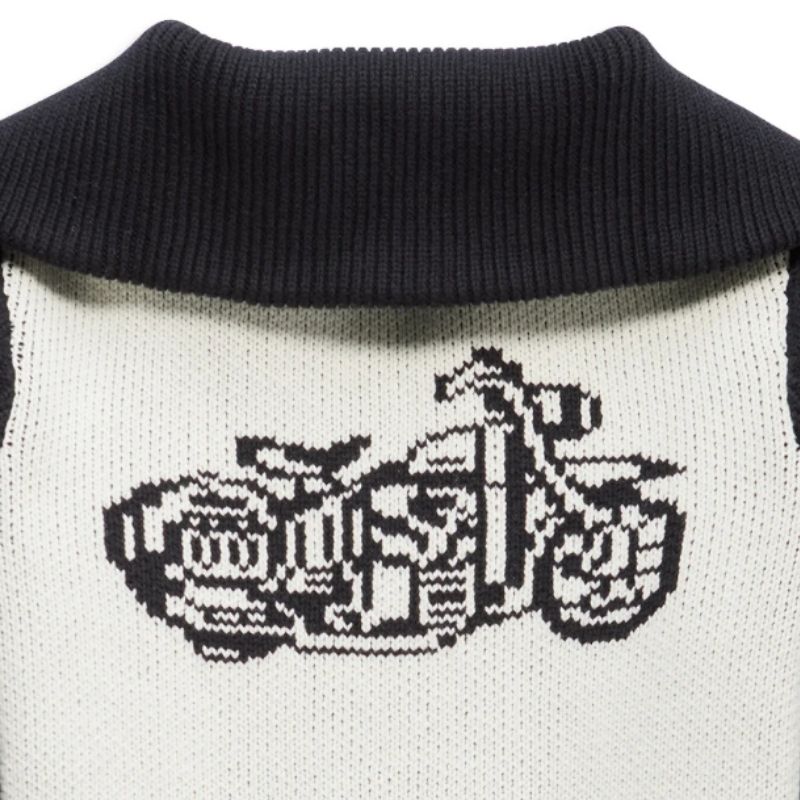 Women's Artisan Zip Front Motorcycle Sweater