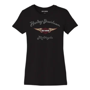 Women’s Forever Silver Wing Tee - Dark Red
