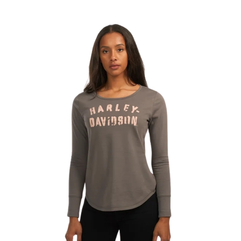 Women's Stencil Long Sleeve Knit Top