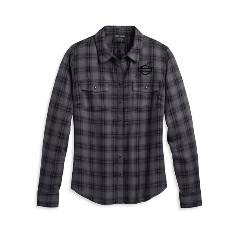 Women's Classic Enchanted Shirt - YD Plaid - Blackened Pearl