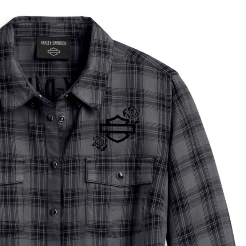 Women's Classic Enchanted Shirt - YD Plaid - Blackened Pearl