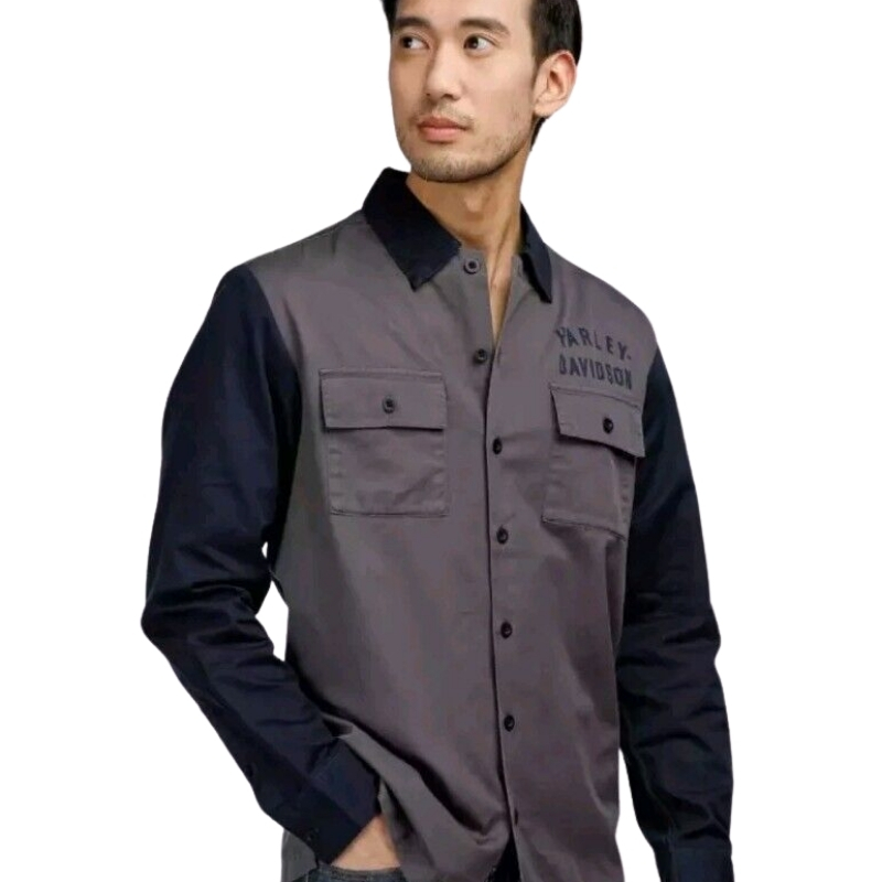 Men's Racing Colorblock Shirt - Blackened Pearl