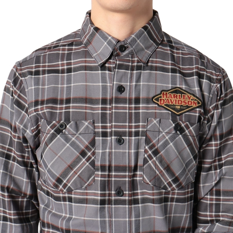 Men’s 120th Anniversary Plaid Shirt – Grey Plaid