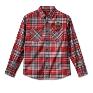 Men’s 120th Anniversary Plaid Shirt – Red Plaid