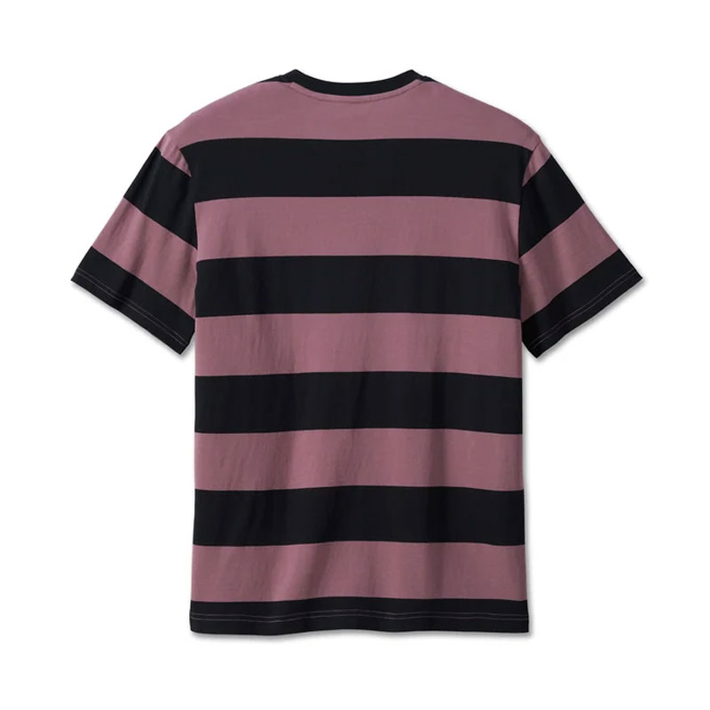 Men's Bar & Shield Striped Tee - Grape Shake Stripe
