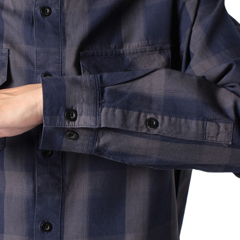 Men's Motorbreath Long Sleeve Shirt - Blue Plaid
