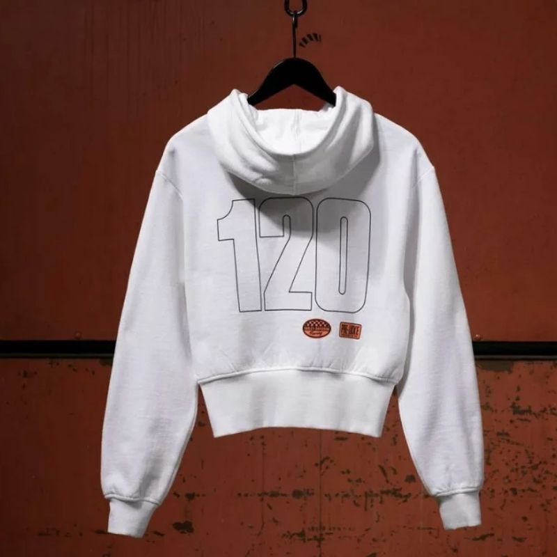 Women's 120th Anniversary Zip Front Hoodie Bright White