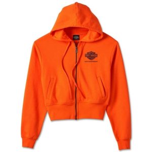 Women's 120th Anniversary Zip Front Hoodie Orange