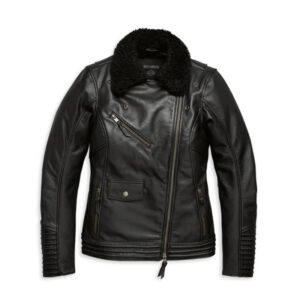 Women's Black Leather Maverick Jacket