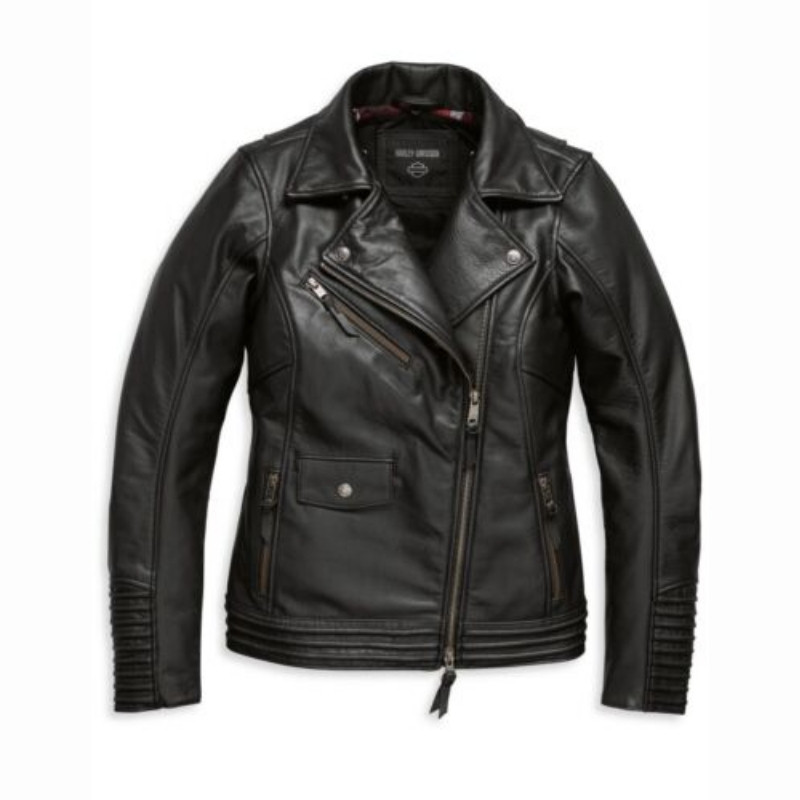 Women's Black Leather Maverick Jacket