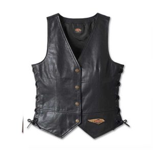 Women’s 120th Anniversary Laced Side Leather Vest