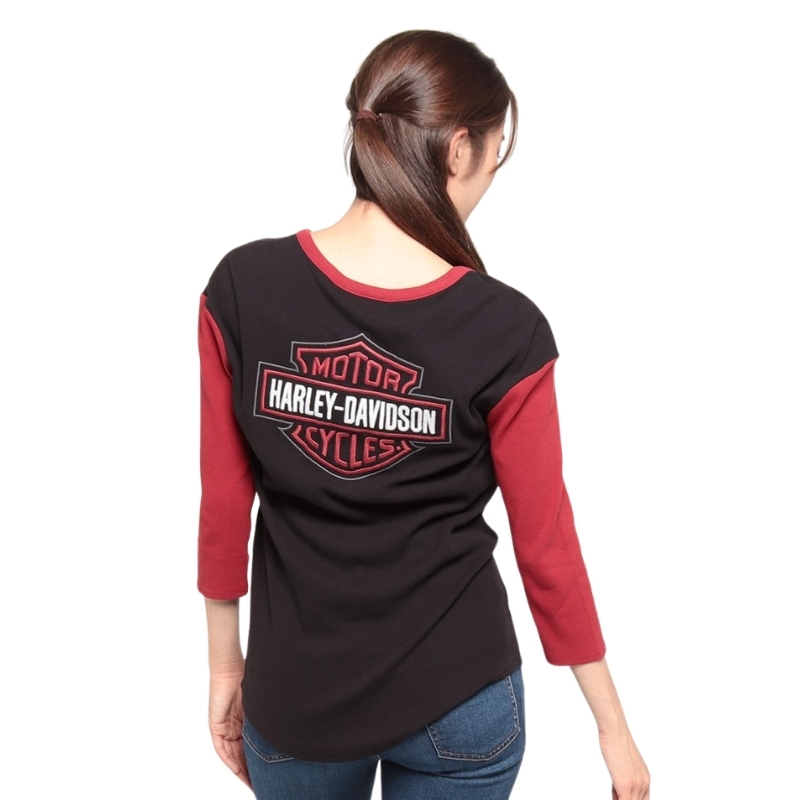 Women's Pride Contrast Henley - Colorblocked - Black Beauty