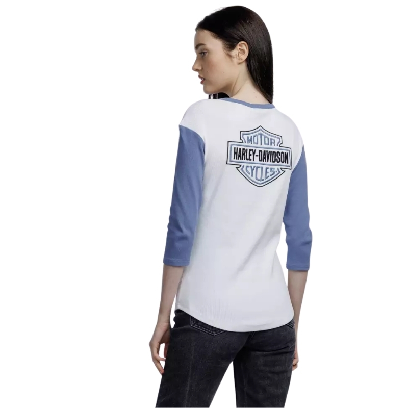 Women's Pride Contrast Henley - Colorblocked - Bright White