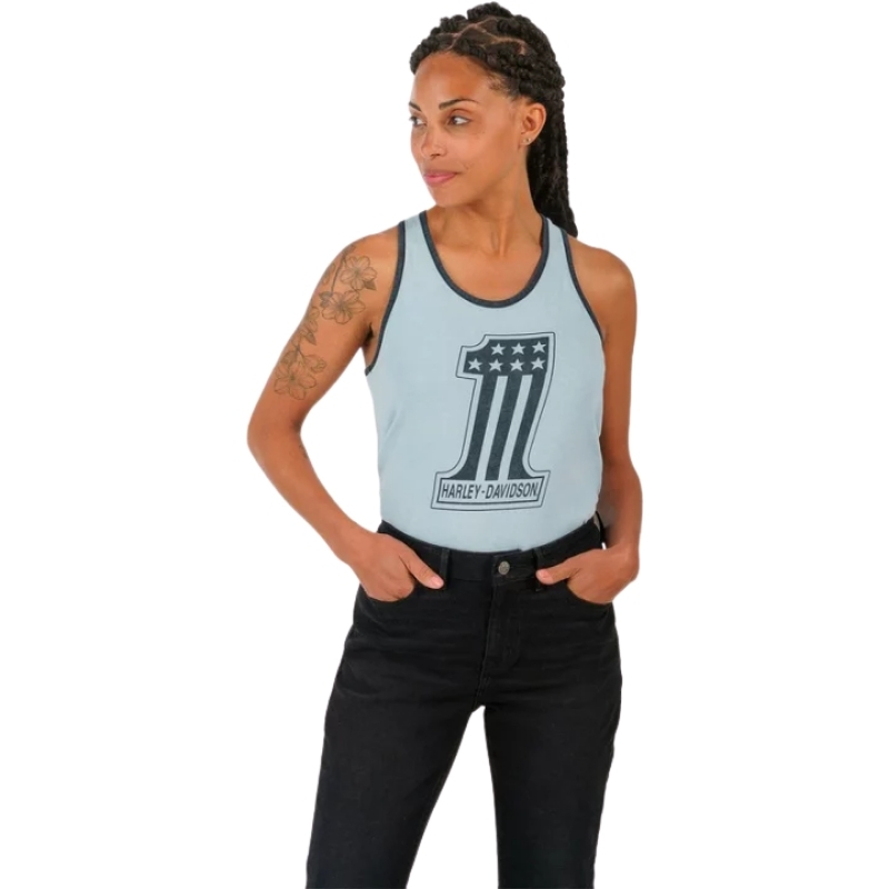 Women's National Anthem Twist Back Tank - Skyway