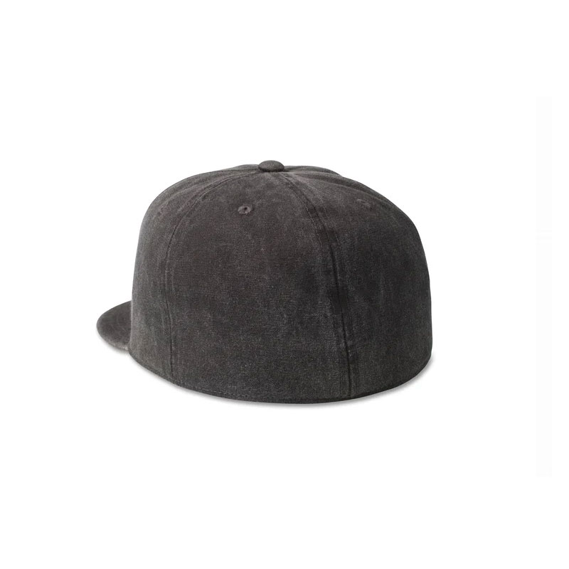 Bar & Shield Washed Fitted Cap - Black Beauty