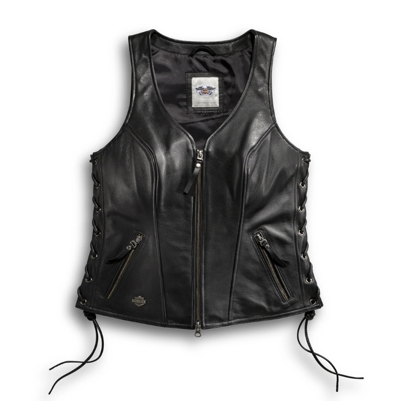 Women’s Avenue Leather Vest Side Lacing