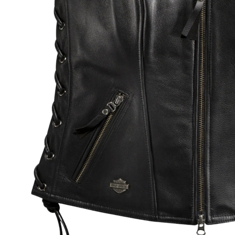 Women’s Avenue Leather Vest Side Lacing