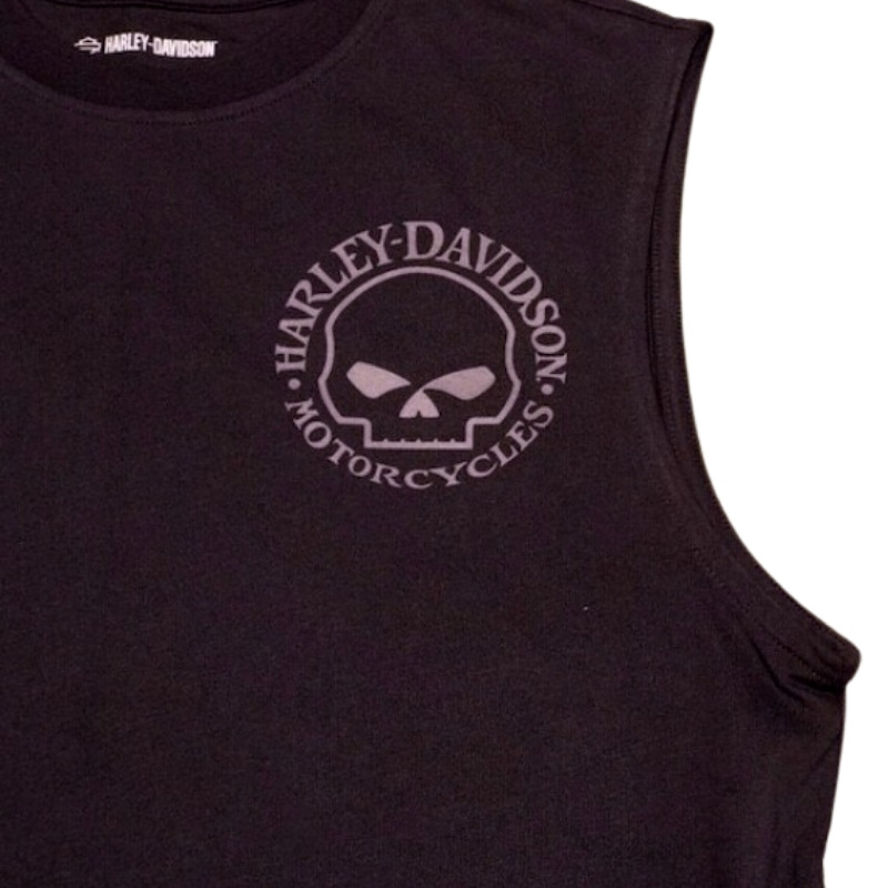 Men's Willie G Skull Muscle Tee - Black Beauty