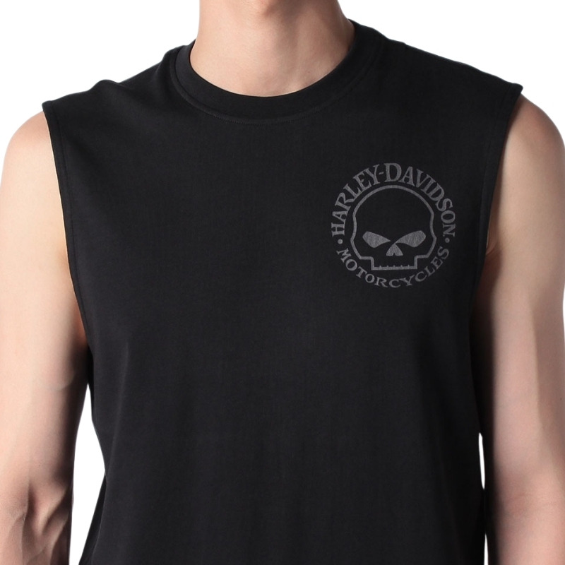Men's Willie G Skull Muscle Tee - Black Beauty
