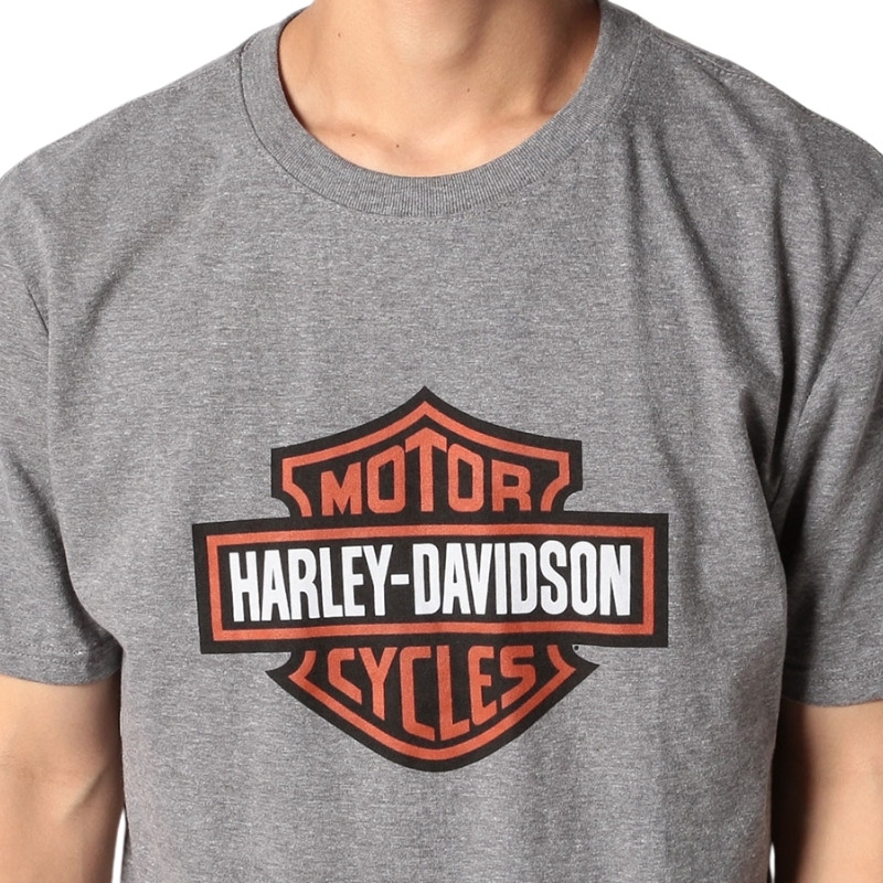 Men's Bar & Shield Tee - Medium Heather Grey
