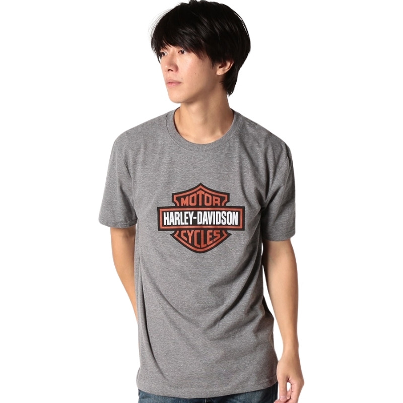 Men's Bar & Shield Tee - Medium Heather Grey