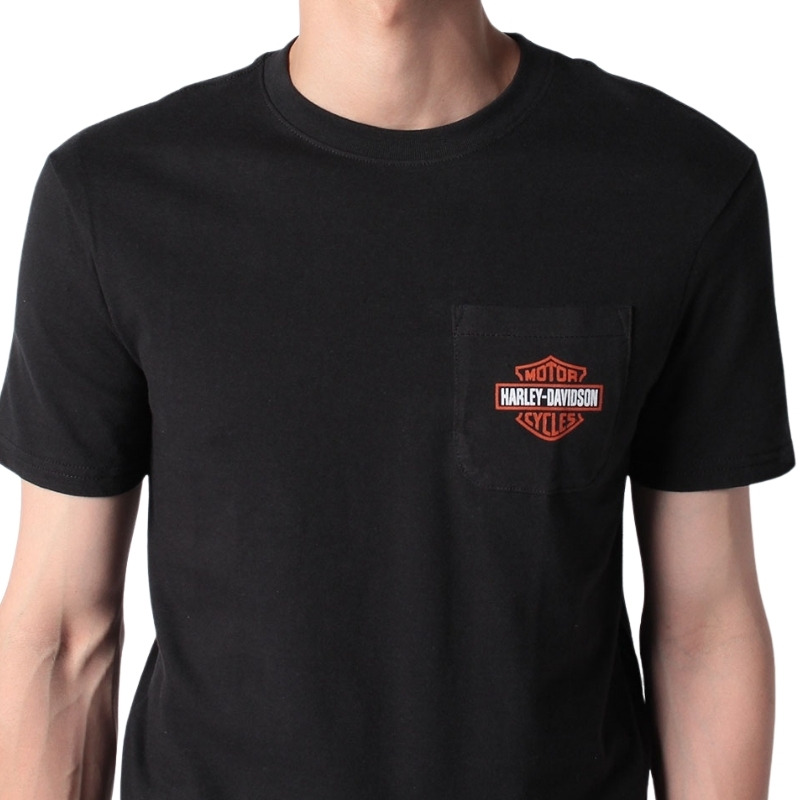 Men's Bar & Shield Pocket Tee - Black Beauty