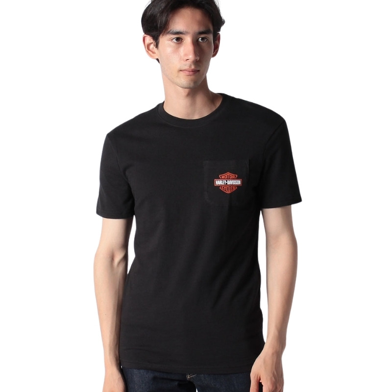 Men's Bar & Shield Pocket Tee - Black Beauty