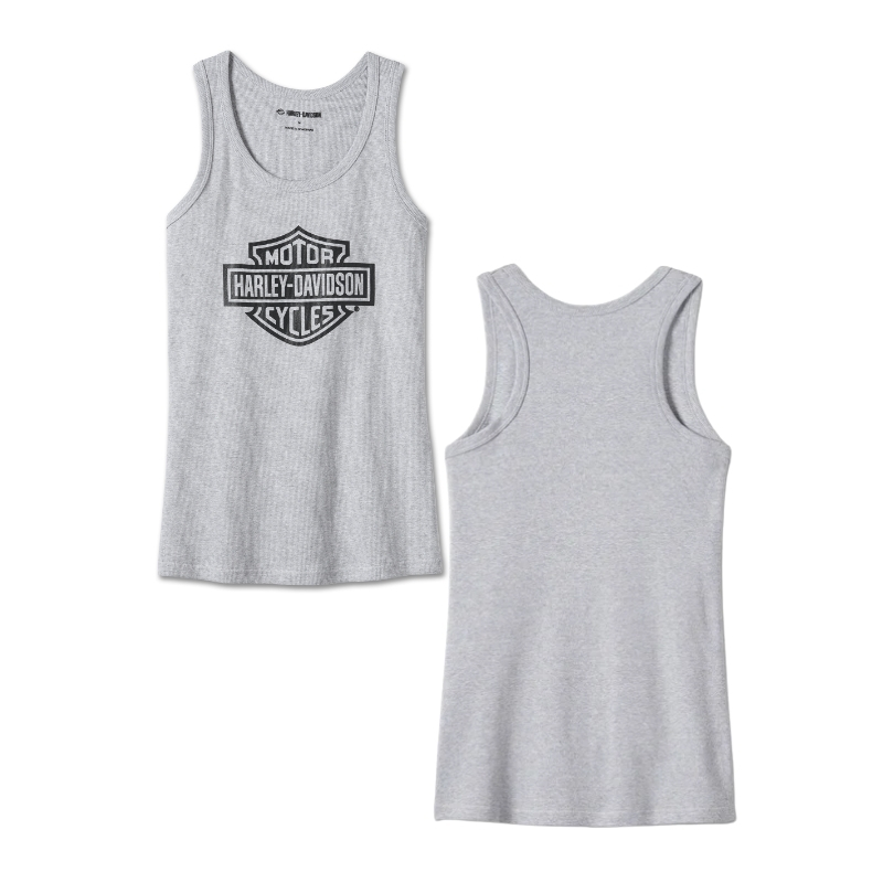 Women's Bar & Shield Tank - Light Grey Heather