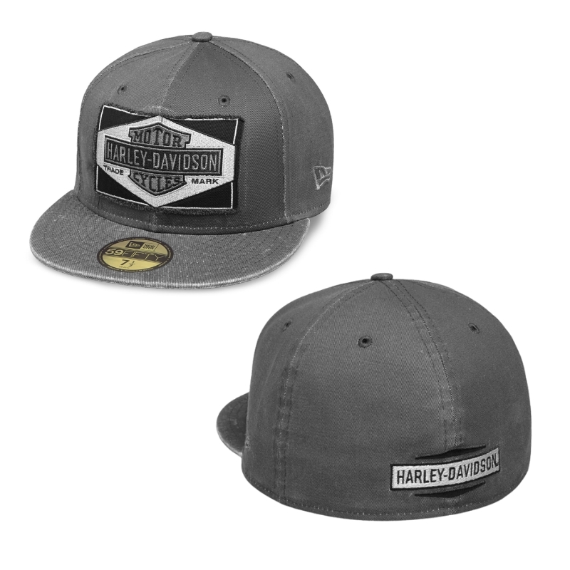 Men's Raw Edge Patch 59FIFTY Baseball Cap, Gray