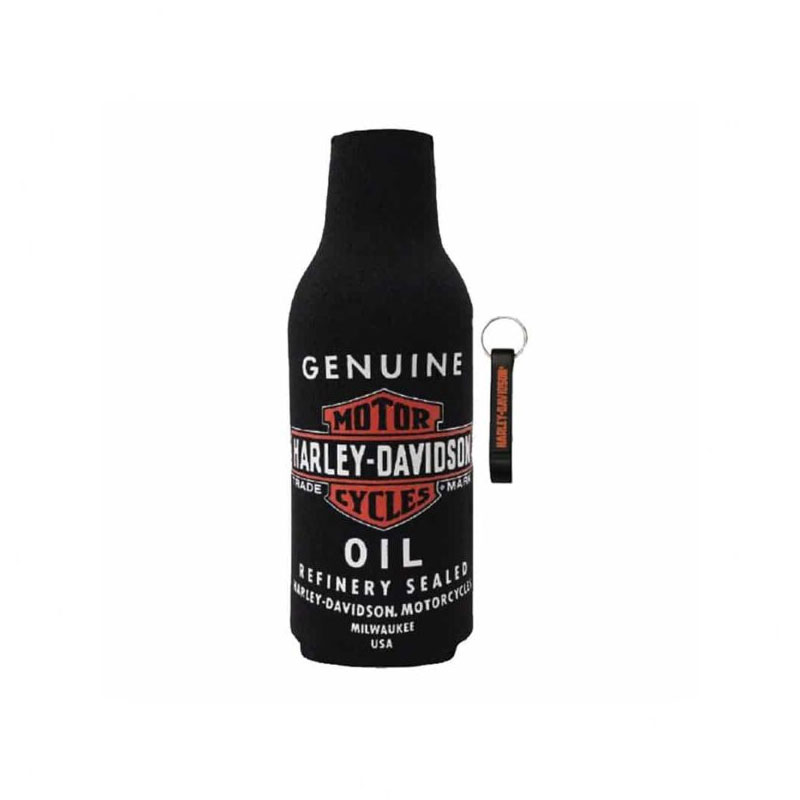 Genuine Oil Neoprene Zippered Bottle Wrap w/ Opener