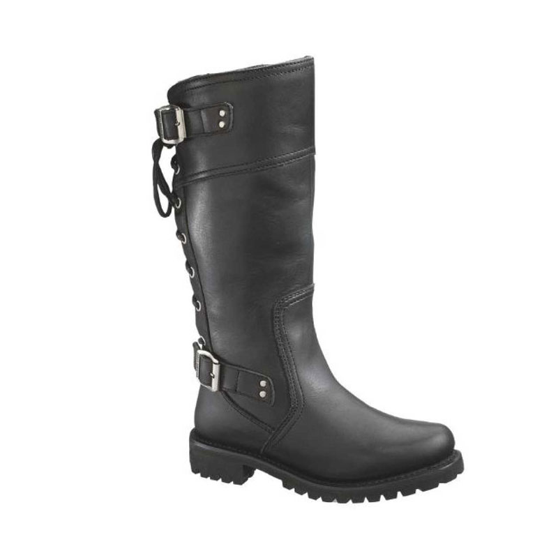 Women’s Alexa Back Lace Leather Motorcycle Boots Women’s Alexa Back Lace Leather Motorcycle Boots