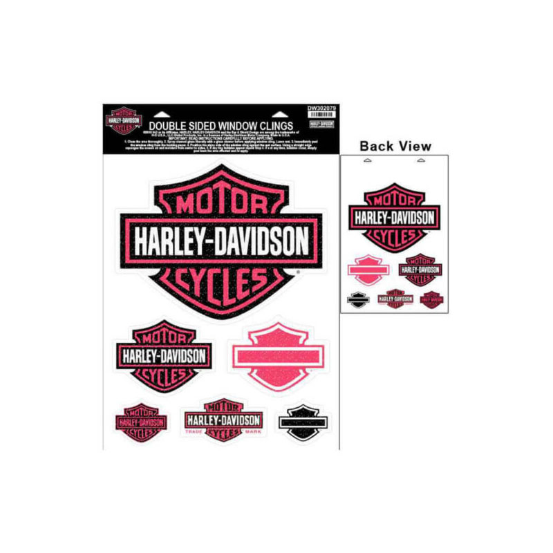 Glittery Bar & Shield Window Clings, 6 Logos Per Sheet