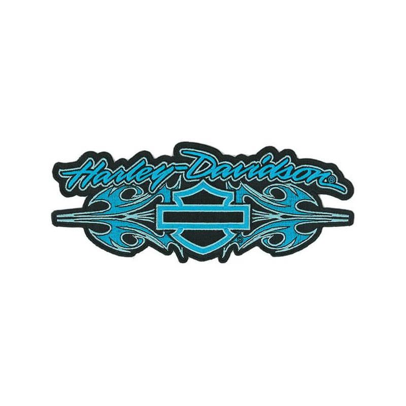 Blue Wild Streak Bar & Shield Emblem Patch