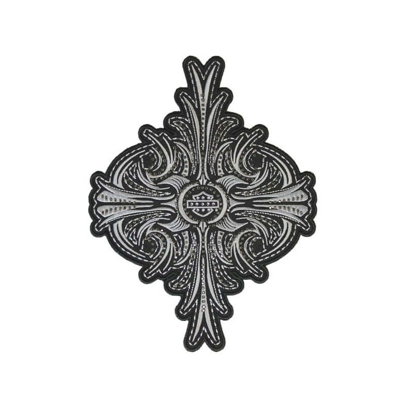Studded Cross Bar & Shield Emblem Studded Cross Bar & Shield Emblem