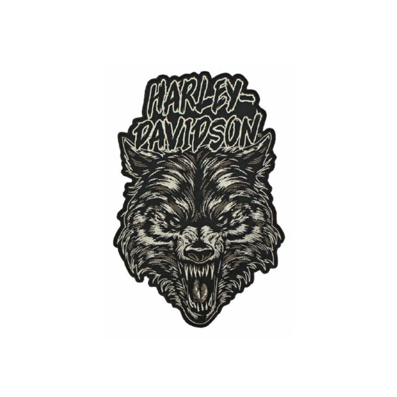 Embroidered Night Wolf Emblem Patch, 2X 7.375 x 11 in. Embroidered Night Wolf Emblem Patch, 2X 7.375 x 11 in.