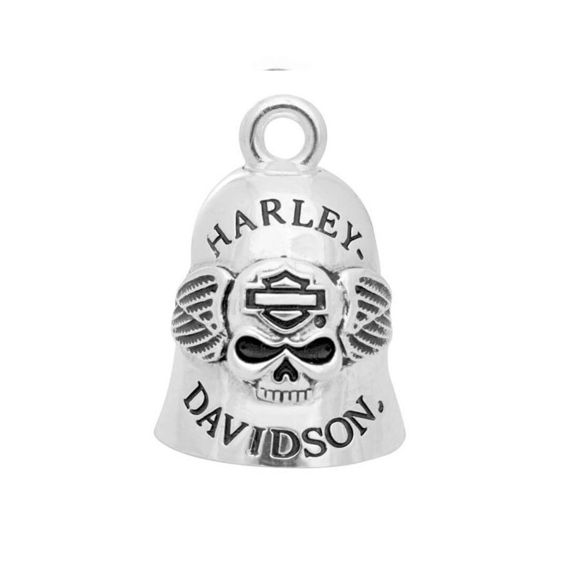 Winged Skull Bar & Shield Outline Ride Bell