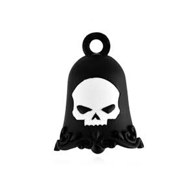 White Skull Bar & Shield Outline Ride Bell