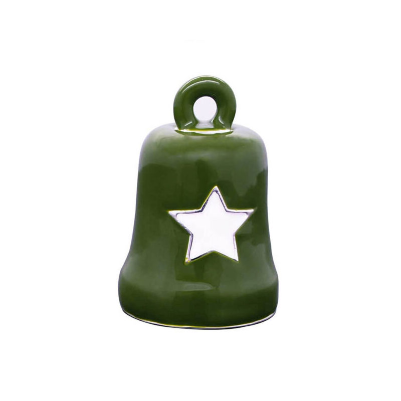 Green and White Star Ride Bell Green and White Star Ride Bell