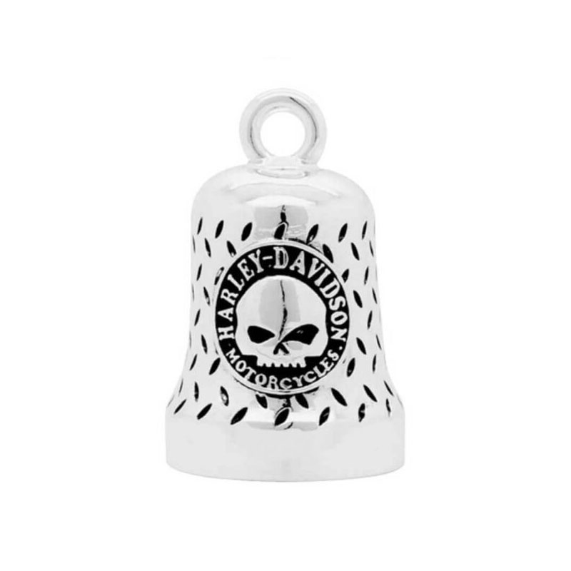 Willie G Skull Diamond Plated Ride Bell, Chrome Finish Willie G Skull Diamond Plated Ride Bell, Chrome Finish