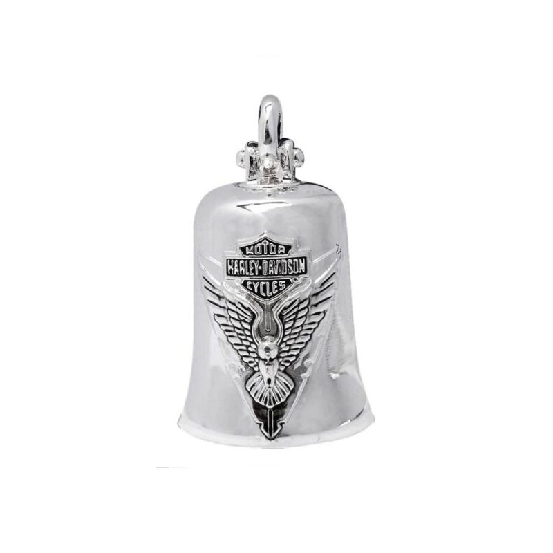 Soaring Eagle Bar & Shield Ride Bell – Silver Finish