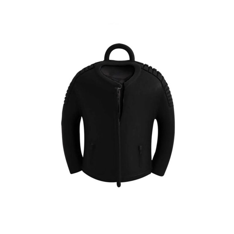Bar & Shield Leather Jacket Shaped Ride Bell – Black Finish
