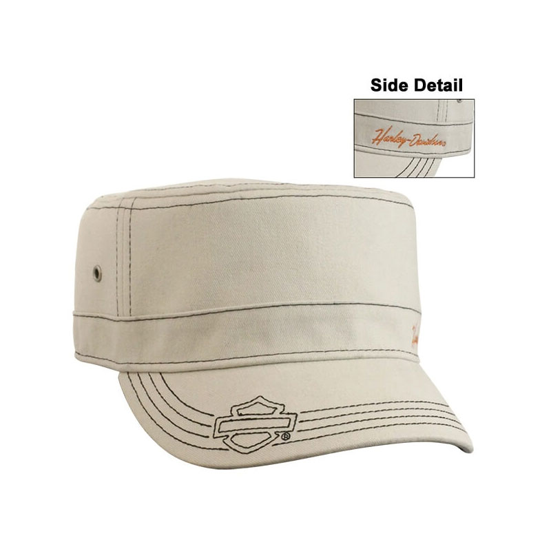 Women’s Embroidered H-D Burst Painter’s Cap, Stone Women’s Embroidered H-D Burst Painter’s Cap, Stone
