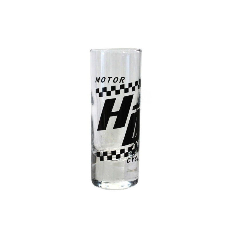 H-D Ignition Race Flag 74 ml Shot Glass, Tall Clear H-D Ignition Race Flag 74 ml Shot Glass, Tall Clear